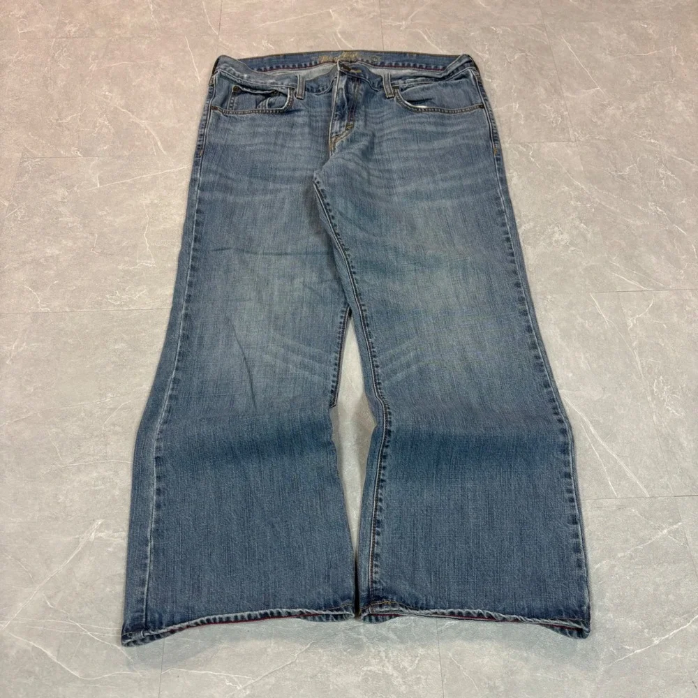 Old Navy Mens Bootcut Jeans 38x30 Medium Wash Blue Denim 100% Cotton 2944